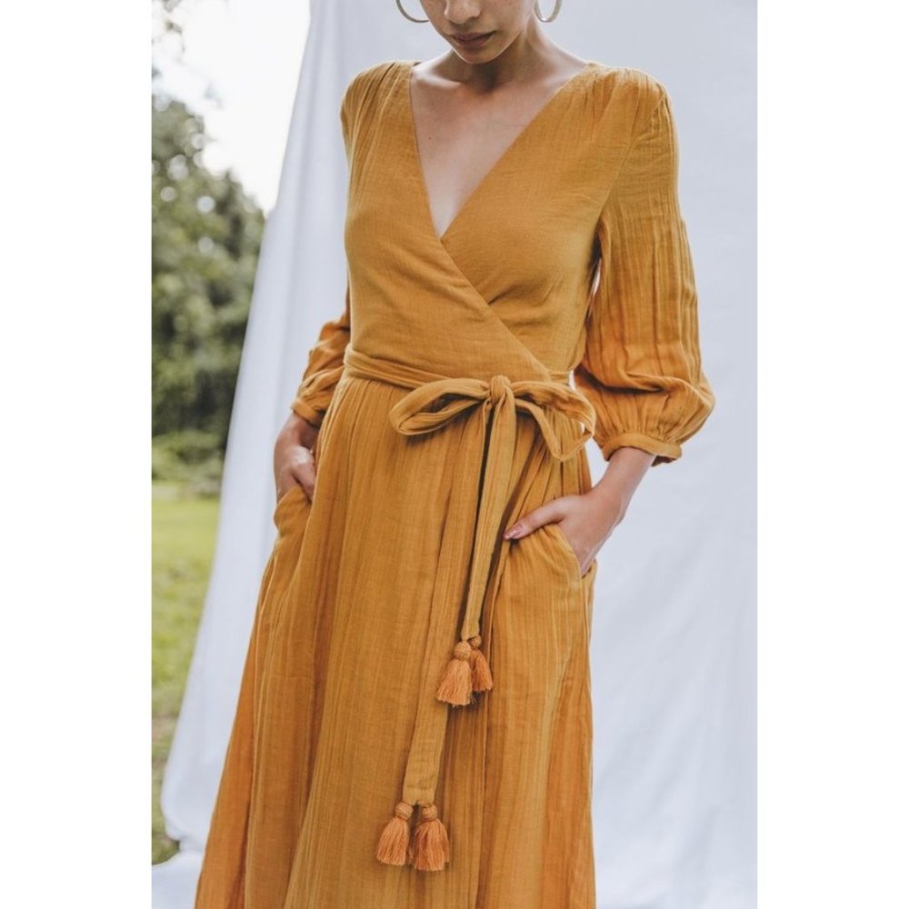 SOLD - NWT Voloshin Louisa Gauze Wrap Dress - S - Picture 2 of 7